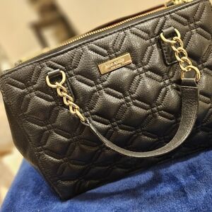 Black Quilted Leather Handbag